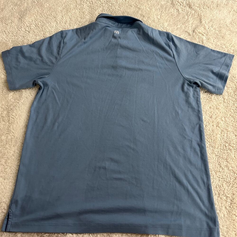 Travis Mathew Men Blue Short Sleeve Polo XXL Preppy Tennis Sport Golf Athleisure - Picture 3 of 7